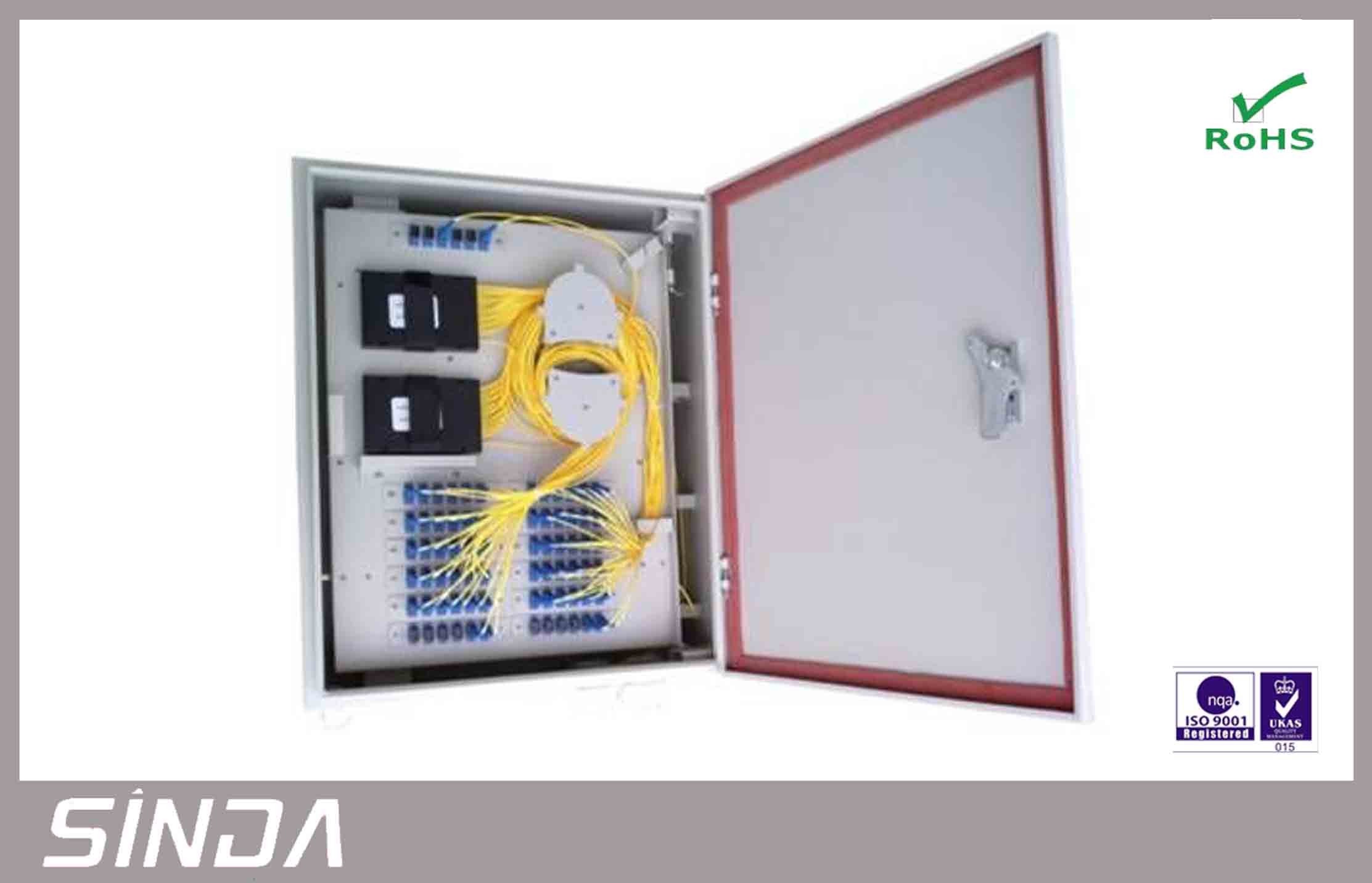 Światłowody PLC Splitter z NAŚCIENNEGO Box, ściana Optical Fiber zamontować Box