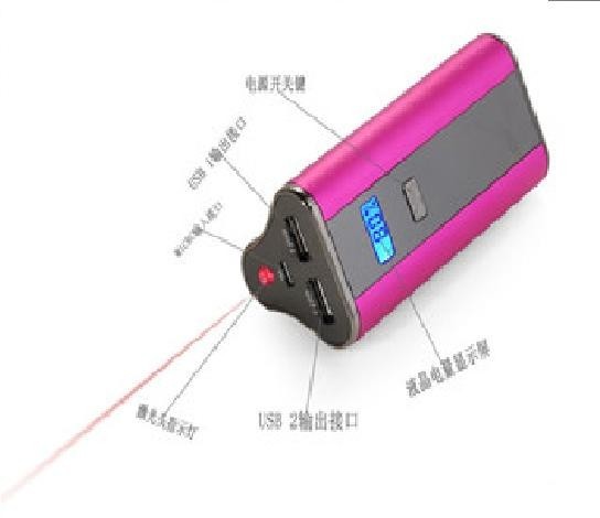 Mobile Phone / Telefon samochodowy 5V zasilacz z 7800mAh LED