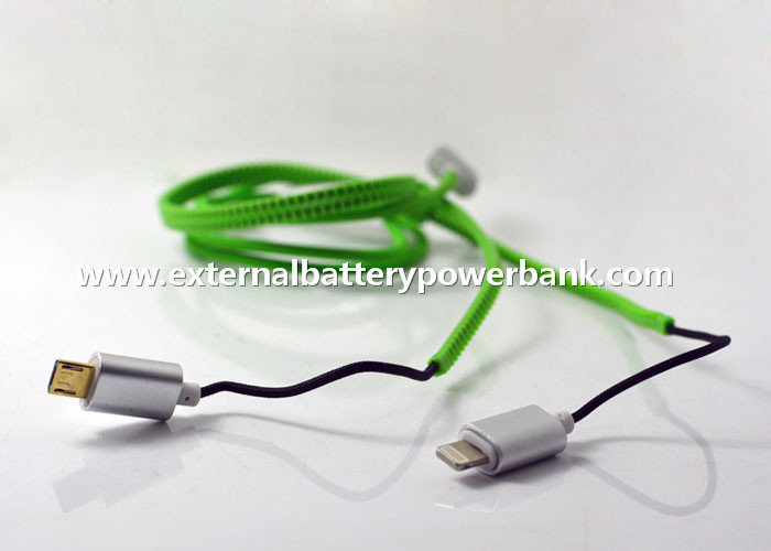 Zipper Lightening 1M / Micro Transfer danych USB Kabel do Apple i telefonów z systemem Android