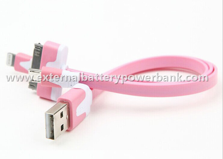 Kolorowe 3 w 1 USB transferu danych USB Kabel do iPhone / Samsung
