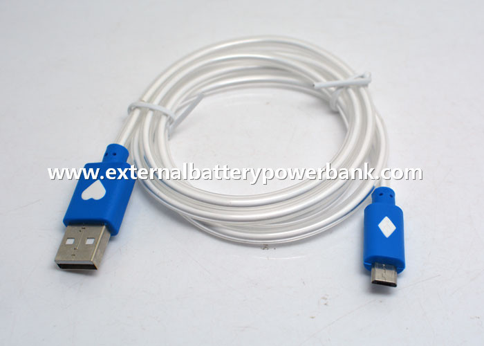 1M Micro Transfer danych USB Kabel z Blue Light dla Samsung telefonów Android