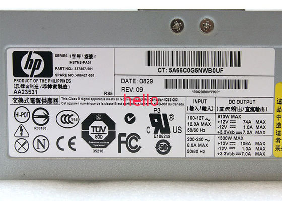 Dostawy Server zasilania Compaq 337867-001 HP 1300W z wentylatorem aktywnym