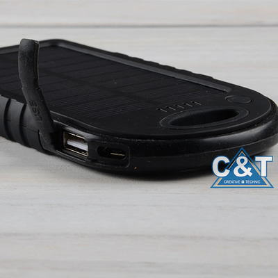Podwójny port USB backup zasilania Bank 5000mAh Solar Panel zapasowa External Battery