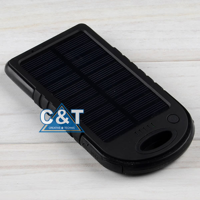 Podwójny port USB backup zasilania Bank 5000mAh Solar Panel zapasowa External Battery