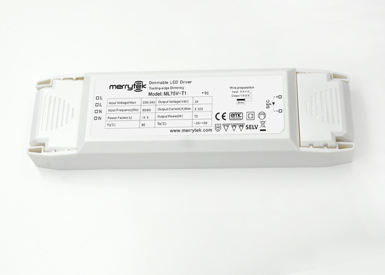 75 Watt stałonapięciowy ściemnianiem LED kierowcy 24V IP20 CE 30000h Life Time