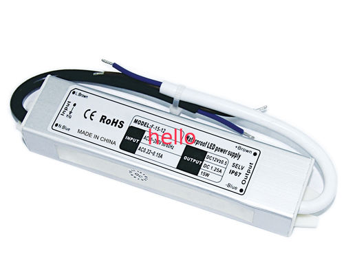 24V DC 15W Wodoodporny LED Sterownik EN55022 na elastyczne taśmy LED