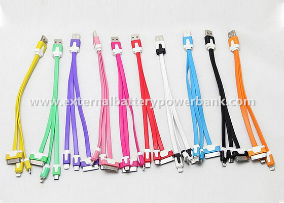 Uniwersalny Makaron Shaped 3 w 1 USB Charging Cable for Smart Phone 10 kolorach