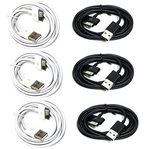 Wyjątkowo długi czarny 6FT Dane USB Sync Cable do Apple iPhone 4 4S 3GS iPod iPad