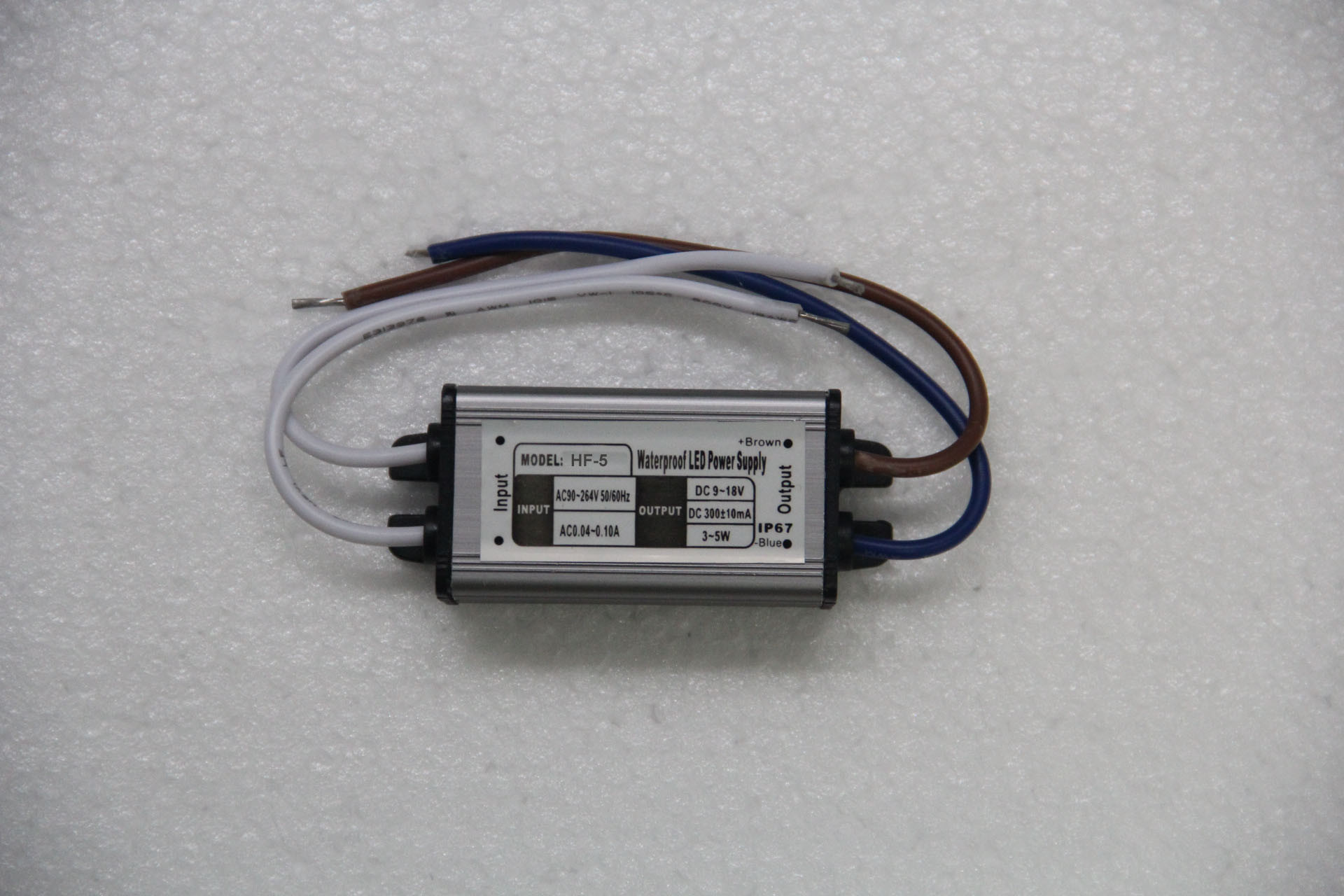 Przenośny 5W LED Wodoodporna 300mA Zasilacz 18V DC prąd stały z EMC