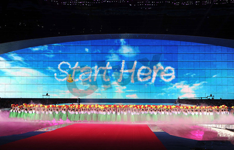 Przezroczyste ekrany Sigular Stage Zasilanie LED dla Ceremonii otwarcia