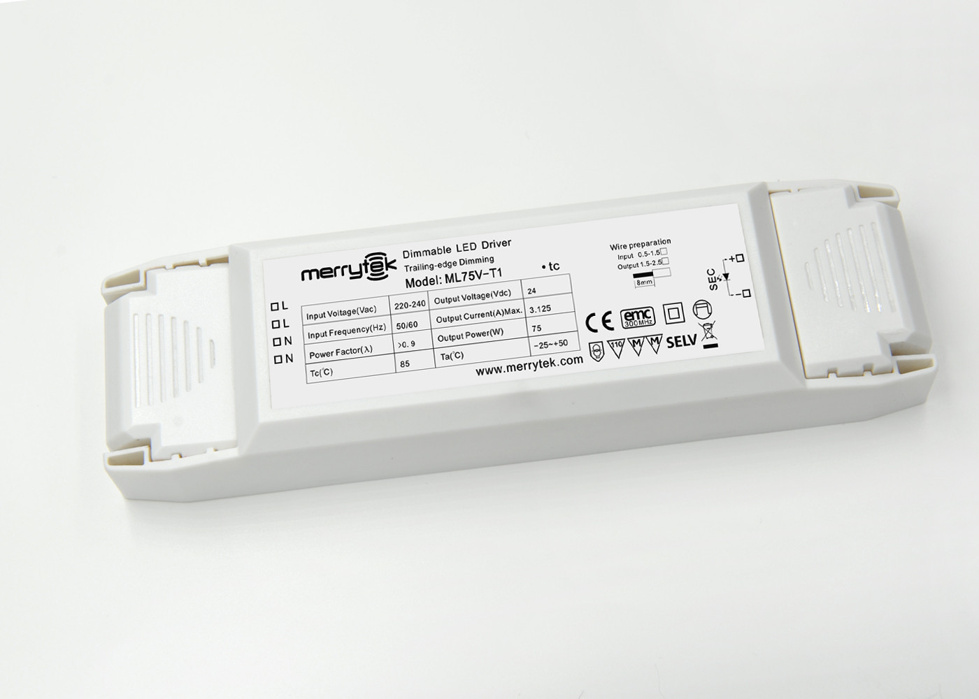 Non - migotanie Ściemnialny 24V Constant Voltage Sterownik LED Taśmy LED 75W Sterownik