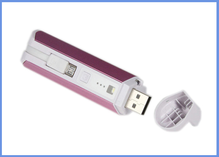 Mini USB Portable Power Pack 2200mAh Wbudowana Micro USB Cable, 18650 Bateria