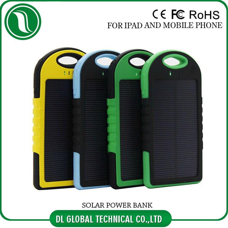 Ultra cienka 4000mAh 5000mAh Portable Komórka Moc Banku Solar Power Battery Banku