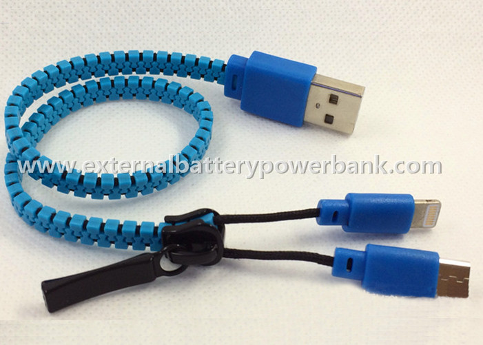 Zamek błyskawiczny transfer danych kabel USB, telefon komórkowy 2 w 1 Kabel USB do ładowania
