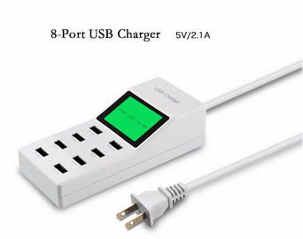 Uniwersalny port USB 8 Ekran US UE wtyczką UK Travel Adapter Gniazdo zasilania AC Inteligentna ładowarka ścienna